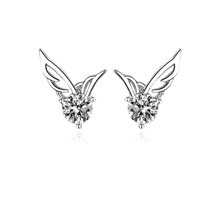 BOUCLE D'OREILLE AILES D'ANGE ARGENT 925