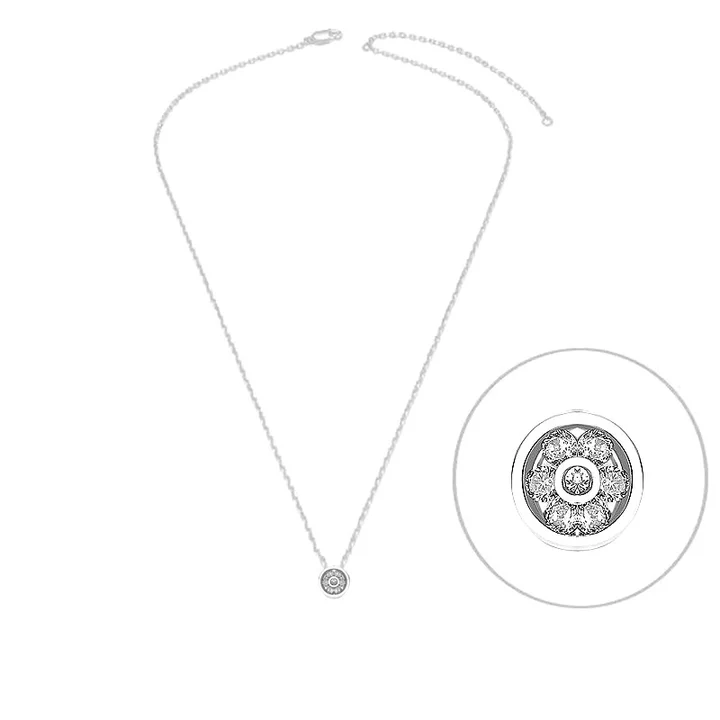 COLLIER CERCLE ARGENT 925 ZIRCONIUM SERTIS