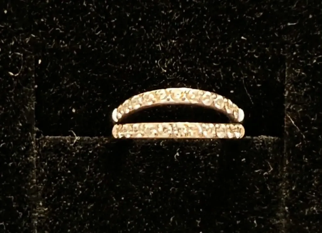 PIERCING " DOUBLE ANNEAU STRASS NEZ "